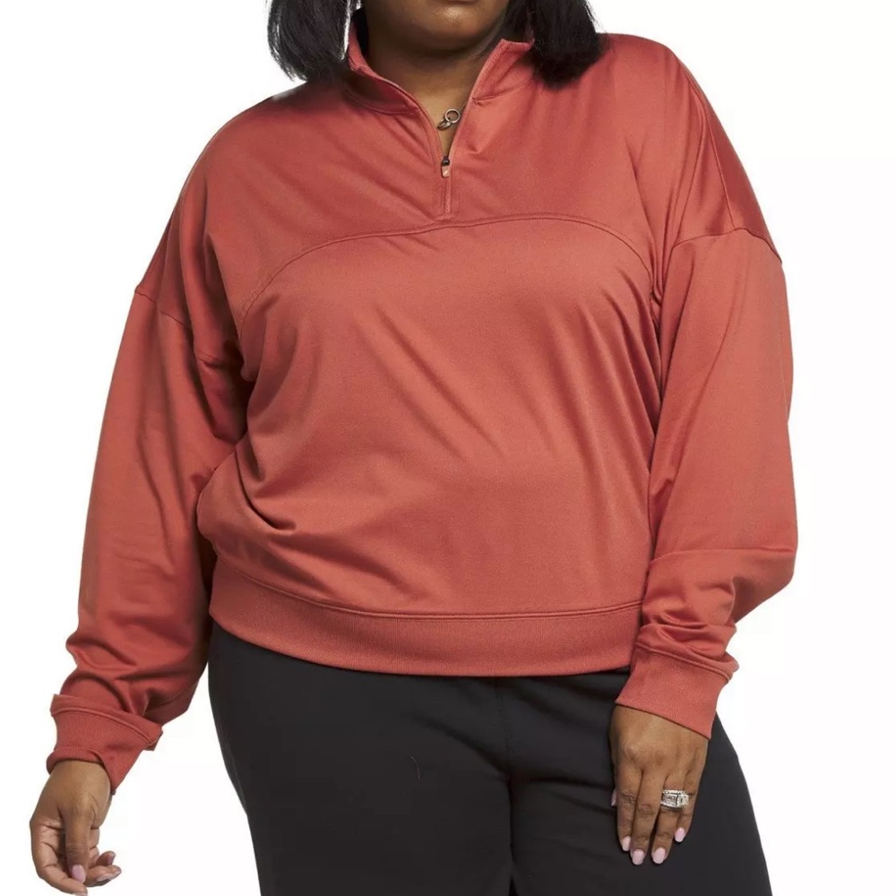 Women's Recreation by Thread & Supply Andrea 1/4 Zip Pullover Top - Rusty Red